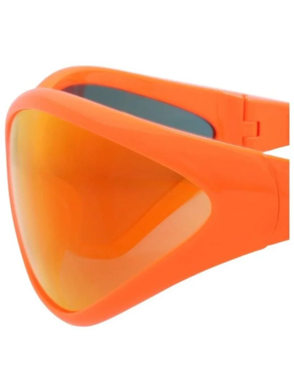 New Balenciaga Unisex Shield/Wrap Orange Red Fashion Designer Sunglasses